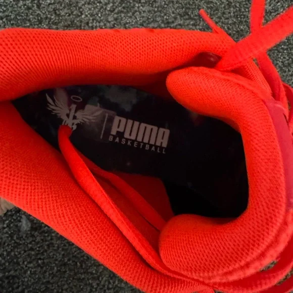 Puma Mens Bright Red Sneakers - Picture 7 of 9
